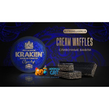 Заказать кальянный табак Kraken Cream Waffles L10 Strong Ligero (Кракен Вафли) 100г онлайн с доставкой всей России - фото 1